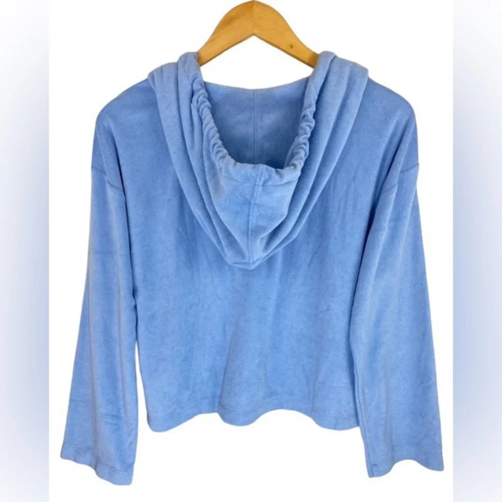 J. Crew Women’s Towel Terry Open V-Neck Hoodie, Soft Lightweight Hoodie XS NWT